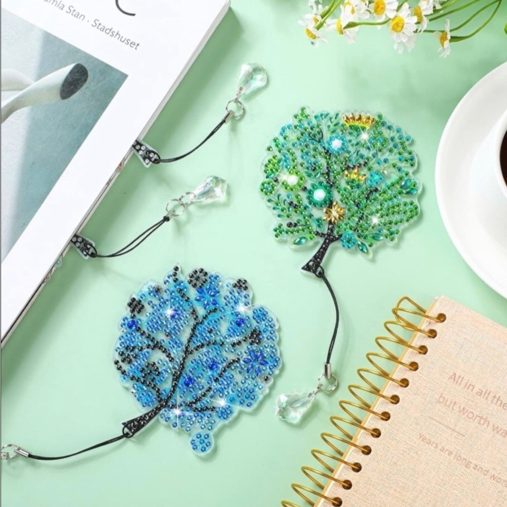 Diamond Art Spring Tree Bookmark, Colorful, Sparkly, Bling (MULTICOLOR) - Picture 15 of 17